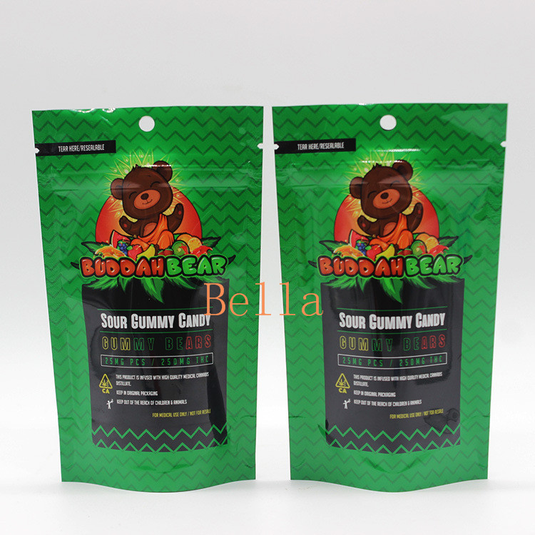 La chiara finestra sta sulla stampa su ordinazione del sacchetto della chiusura lampo per l'imballaggio della tisana CBD Powerfood