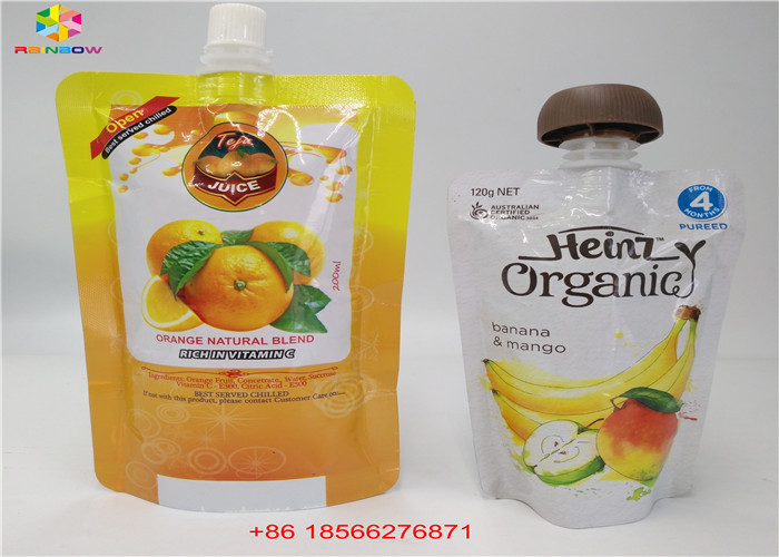 Le borse liquide riutilizzabili del becco, stanno sui sacchetti con il becco del succo della stagnola di Doypack del cappuccio