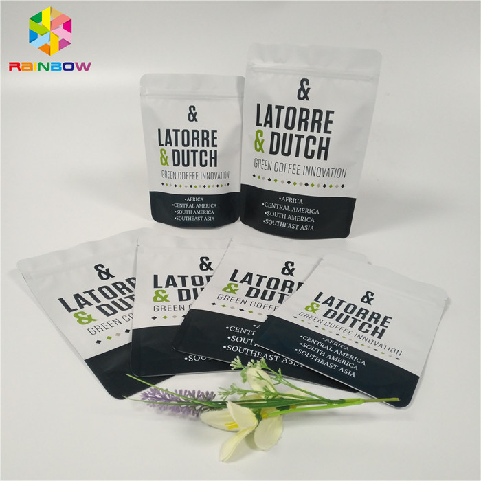 Sacchetto del foglio di alluminio che imballa rotocalcografia richiudibile a chiusura lampo della borsa di caffè della valvola