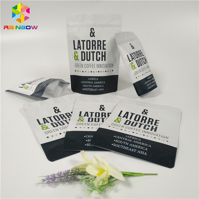 Sacchetto a chiusura lampo della stagnola che imballa il materiale laminato richiudibile della borsa di caffè della valvola