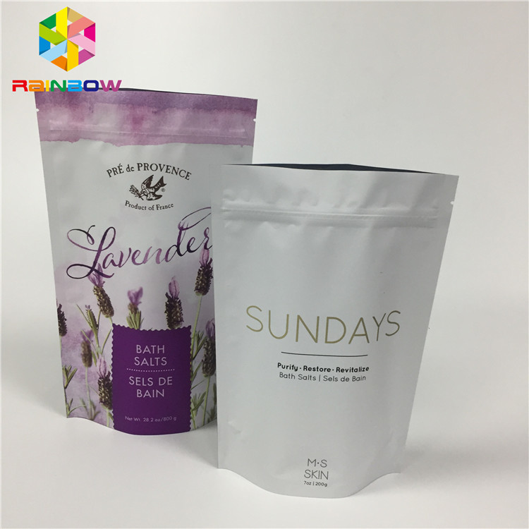 Il di alluminio opaco laminato sta sulle borse del sacchetto della chiusura lampo per il pacchetto asciutto dell'alimento