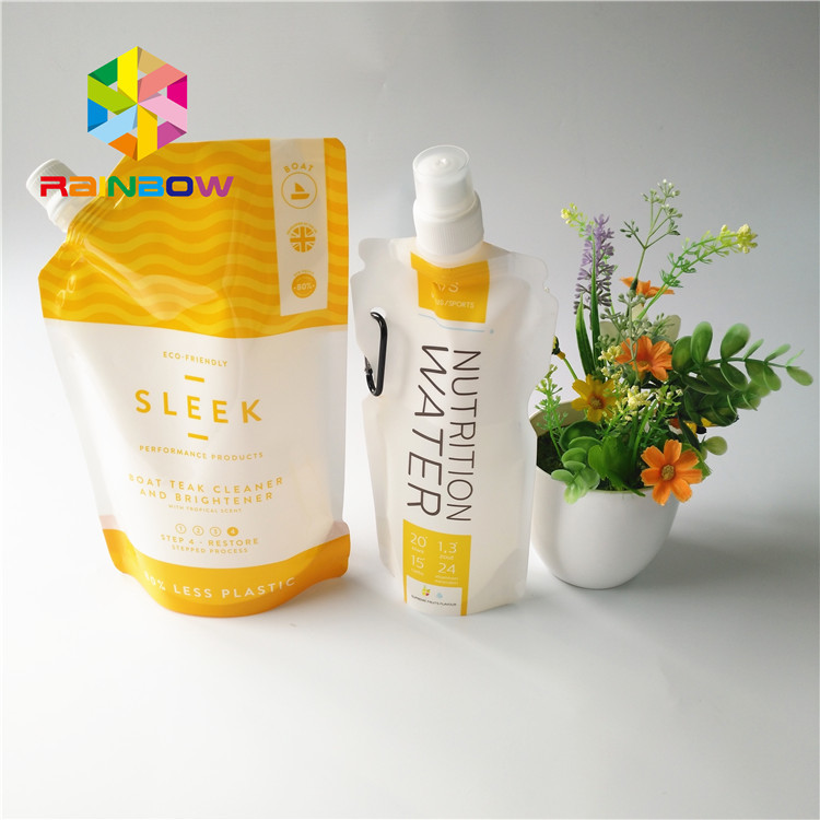 sacchetto di plastica del becco 5oz/7oz che imballa la borsa trasparente della bevanda di energia riciclabile