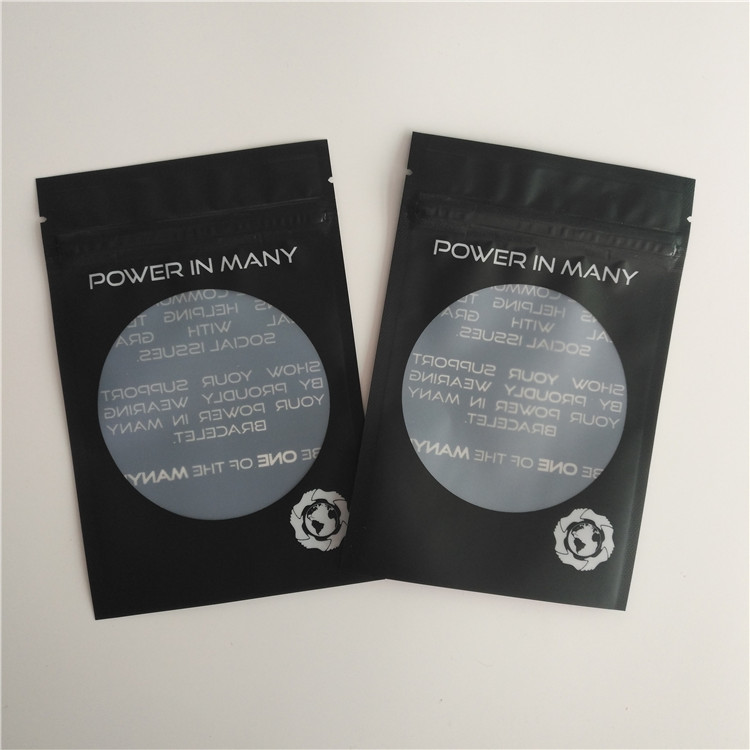 Sacchetti su ordinazione d'imballaggio del braccialetto degli orecchini della borsa della serratura dello zip di logo delle borse della saldatura a caldo lucida