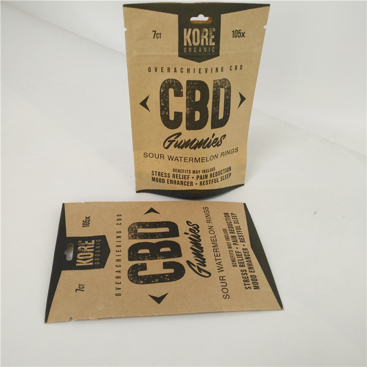 Sacchetti di plastica risigillabili che imballano il di alluminio amichevole dei sacchi di carta di CBD Eco Kraft dentro
