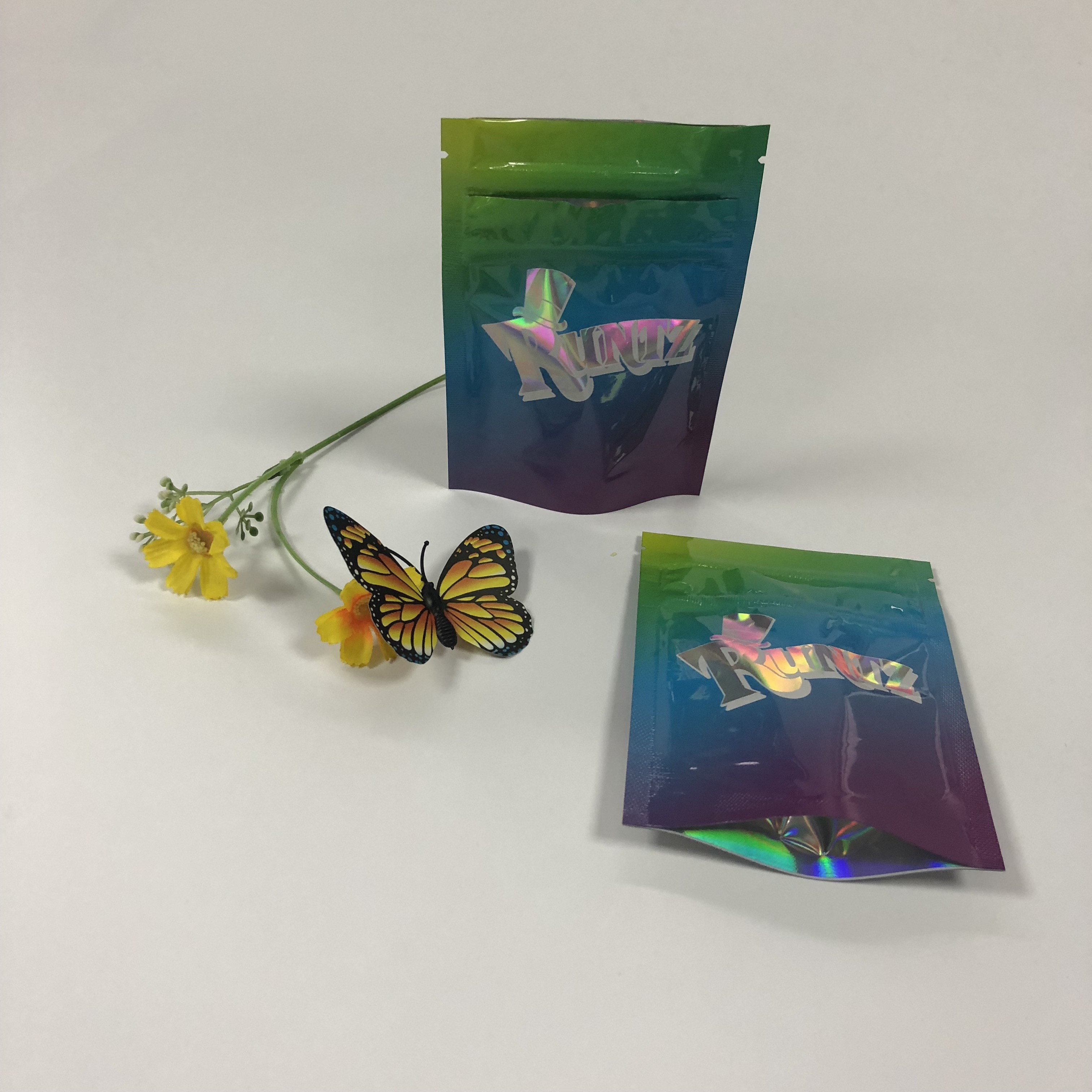 Il doppio sacchetto della stagnola della chiusura lampo che imballa Mylar Runtz insacca la plastica per i biscotti d'imballaggio