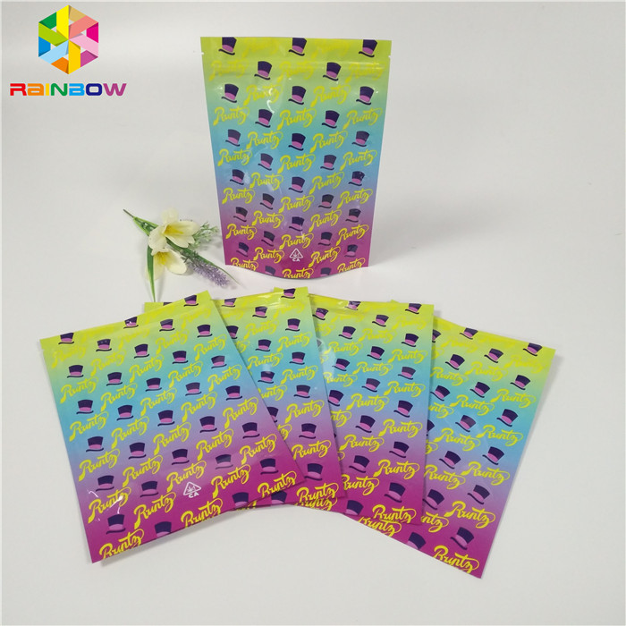 Superficie lucida d'imballaggio d'imballaggio delle borse dell'erbaccia della prova dell'odore del sacchetto della stagnola di abitudine 1oz 3.5g