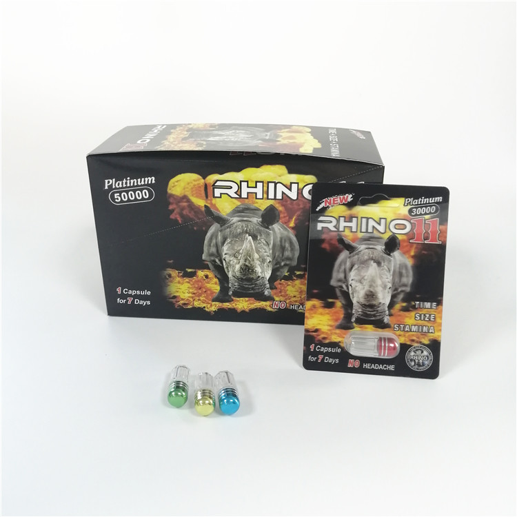 bolla di plastica di rinoceronte 3D che imballa dimensione su misura per le capsule sessuali maschii
