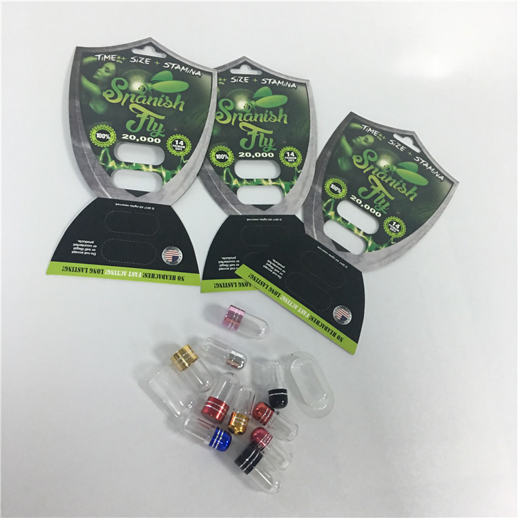 Carte maschii d'imballaggio della pillola della capsula di potenziamento della mosca della carta riciclabile della bolla con la pallottola