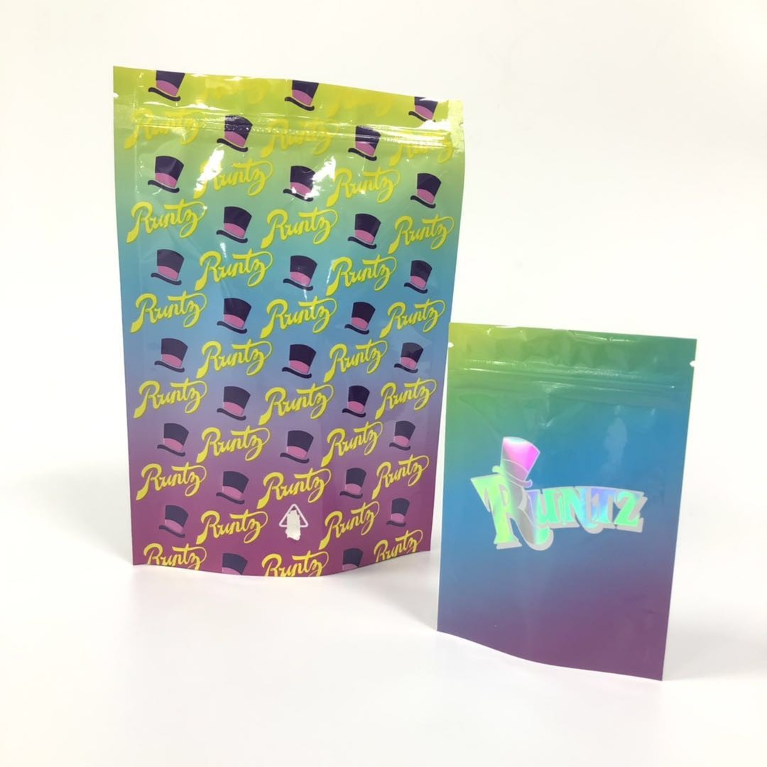 3,5 grammi stanno sull'incenso di erbe che imballa le borse a chiusura lampo della canapa di Runtz della prova dell'odore dell'erbaccia di Mylar