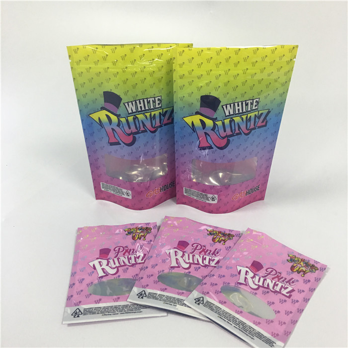 Incenso di erbe della prova dell'odore che imballa le borse di plastica dei biscotti della foglia della mini erbaccia a chiusura lampo CBD