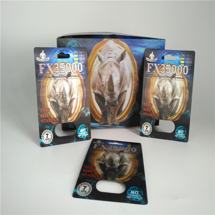 Carta della bolla della pillola di RINOCERONTE che imballa 3d lenticolare per la pillola sessuale maschio di potenziamento di prestazione