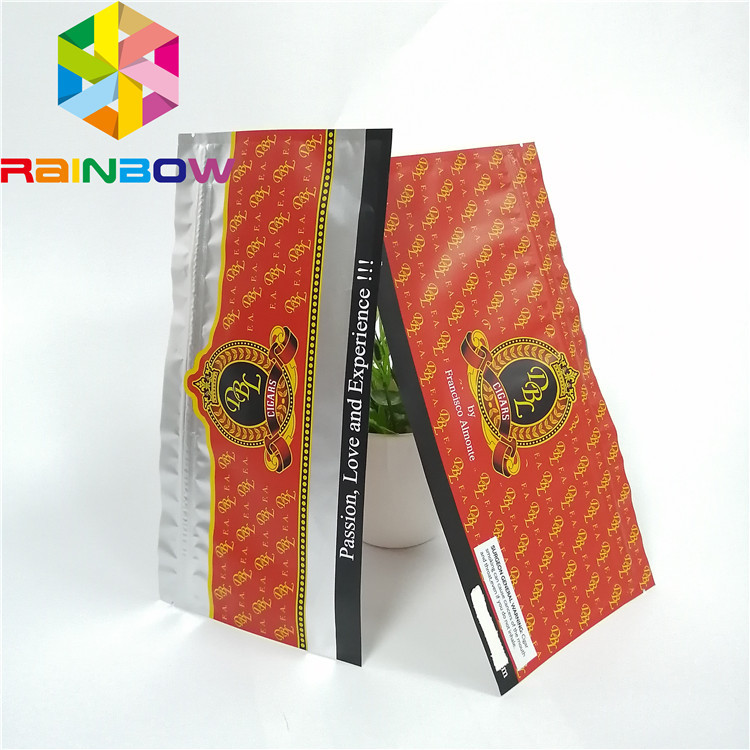 Sacchetti di plastica a chiusura lampo risigillabili che imballano chiaro stoccaggio glassato olografico dell'alimento del sigaro