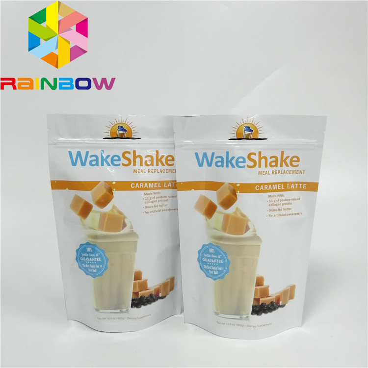 Risigillabile stia sul latte delle borse del sacchetto della chiusura lampo - polvere del tè che imballa la stampa completa finita lucida