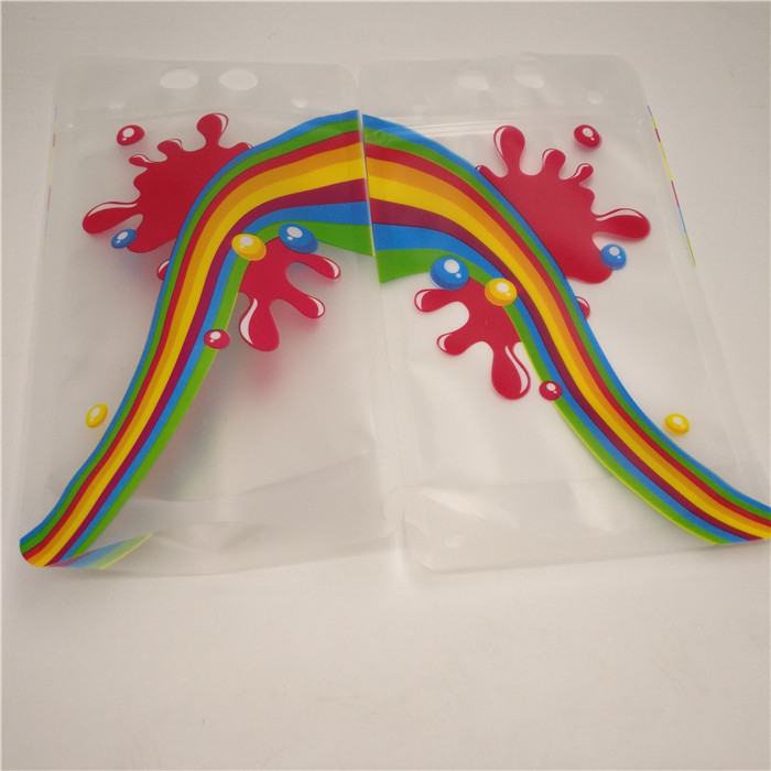 Le borse del rinforzo del fondo del latte del succo puro, durevoli stanno sui sacchetti della stagnola con la maniglia