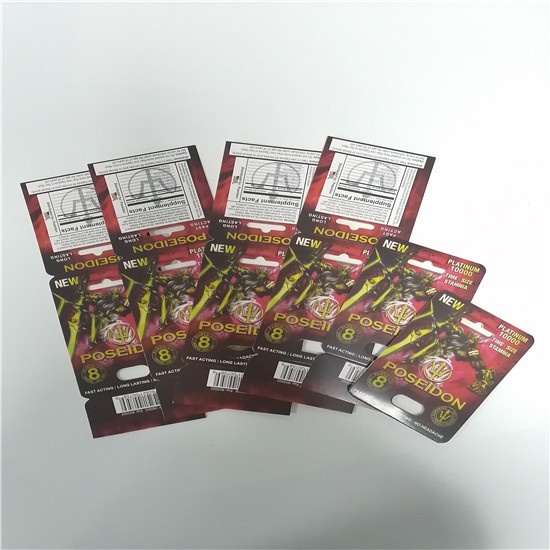 Carta della bolla della pillola del sesso di Poseidon che imballa la carta riciclata pacchetto rigido del rinforzatore del sesso di Rox