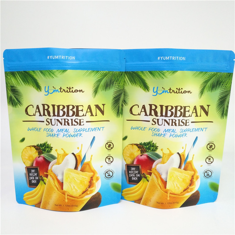 Polvere di plastica di supplemento di Doypack di imballaggio per alimenti di alluminio delle borse risigillabili del con la chiusura lampo