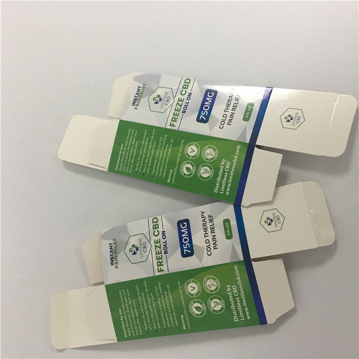 L'abitudine CMYK ha stampato il contenitore d'imballaggio bianco di cartone CBD Vape di logo