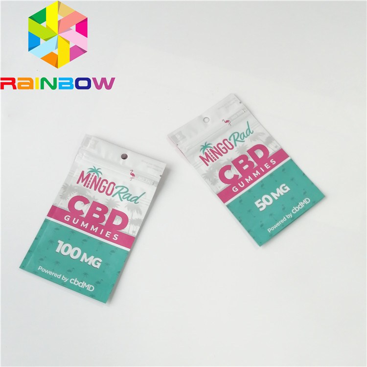 Sacchetti di plastica riciclabili che imballano rotocalcografia gommosa della borsa della chiusura lampo CBD Candy