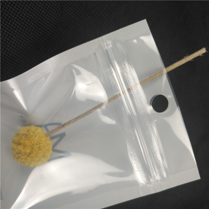 Imballaggio di plastica brillante lucido anteriore trasparente dei gioielli della collana dei sacchetti della chiusura lampo