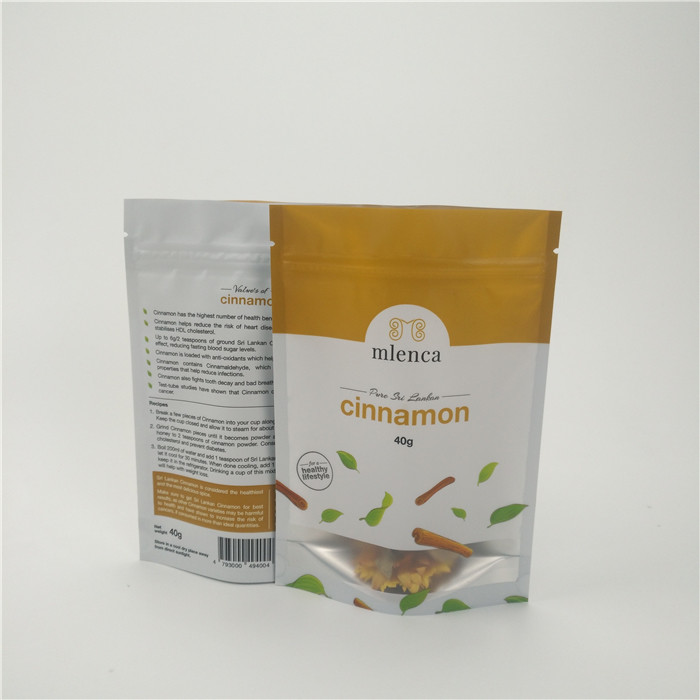 Le borse cosmetiche della chiusura lampo bianca opaca del fondo stanno sulla cannella di Doypack 40g