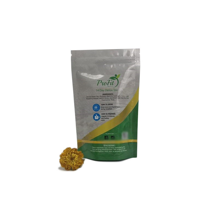 Le bustine di tè amichevoli di Eco che imballano l'imballaggio della borsa del sacchetto stanno su Mylar con la serratura della chiusura lampo