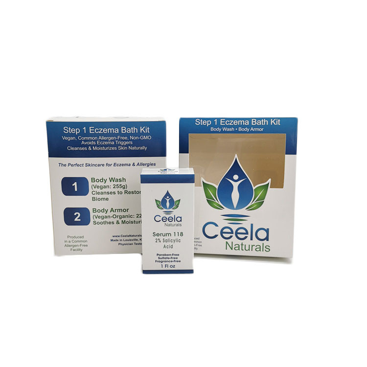 Contenitore di carta di cartone bianco lucido che imballa applicazione al minuto del lavaggio del corpo di cura di pelle