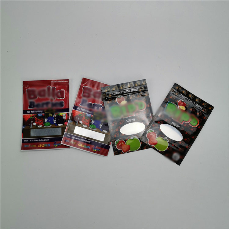 Sacchetti di plastica della piccola borsa che imballano l'imballaggio gommoso industriale organico della canapa CBD di 100%