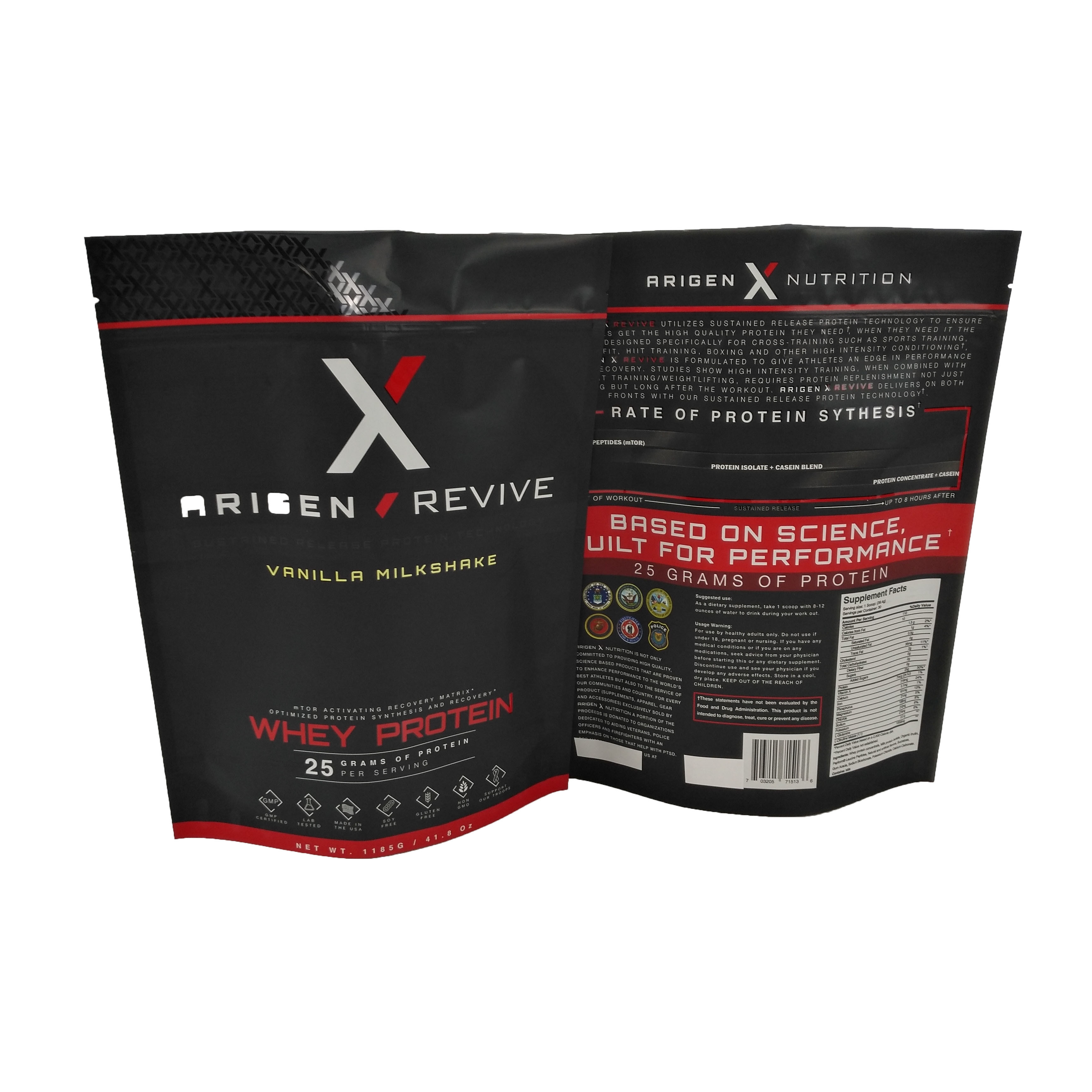 Il di alluminio del commestibile sta sul sacchetto