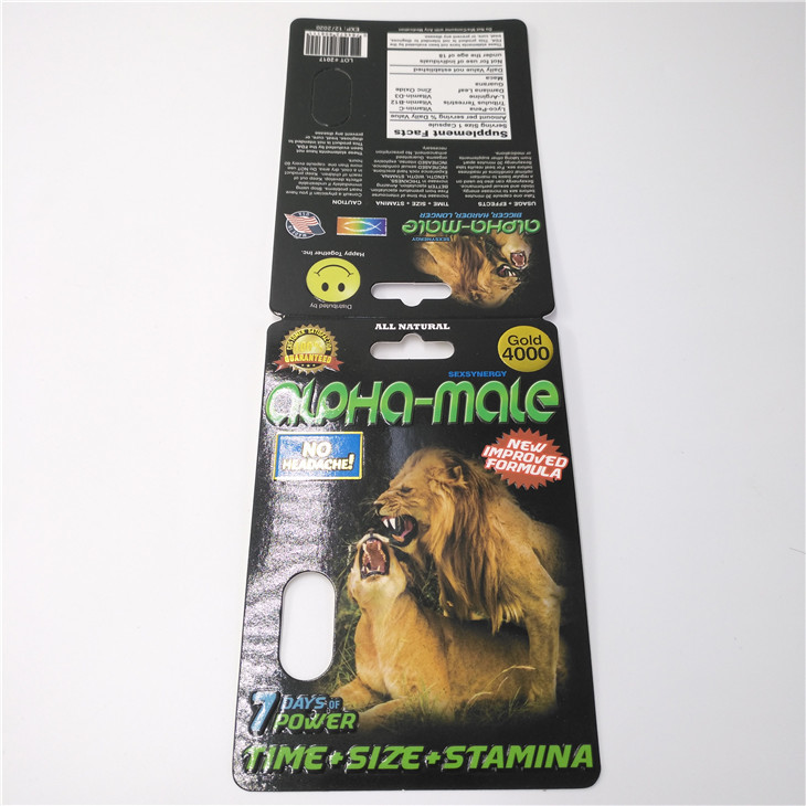 Carta d'imballaggio di carta della pillola di plastica su misura colore di CMYK