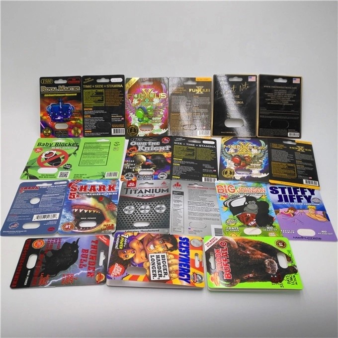 Pillole femminili del rinforzatore che imballano la scatola di presentazione delle carte con la carta di carta della capsula della pillola di stampa di logo e la scatola di presentazione d'imballaggio