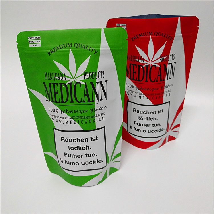 il tocco morbido innocuo per i bambini Alumnum della borsa CBD di Mylar del fiore di 3.5g 28g 1oz la California sventa il sacchetto allineato del pacchetto di Doy