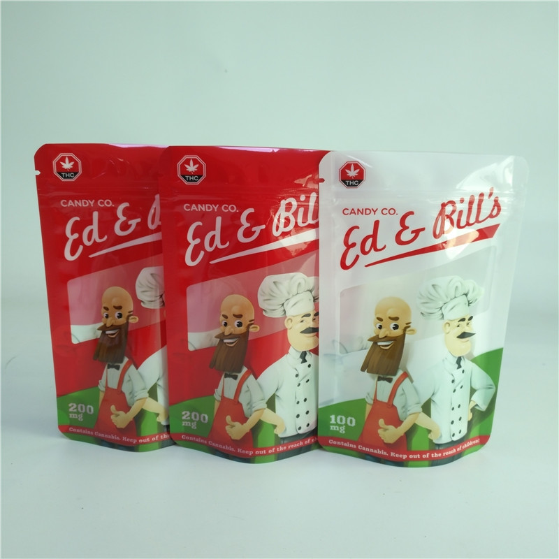 L'abitudine ha stampato la bustina d'imballaggio delle capsule del sacchetto delle borse CBD Gummies di incenso di erbe risigillabile