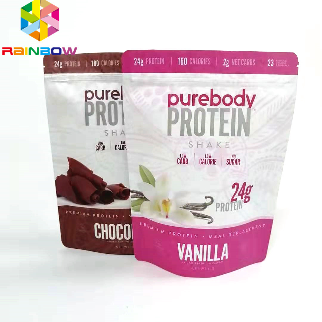 Il supporto risigillabile sulle borse a chiusura lampo per l'abitudine polvere/dell'alimento ha stampato la borsa d'imballaggio di finitura opaca del sacchetto