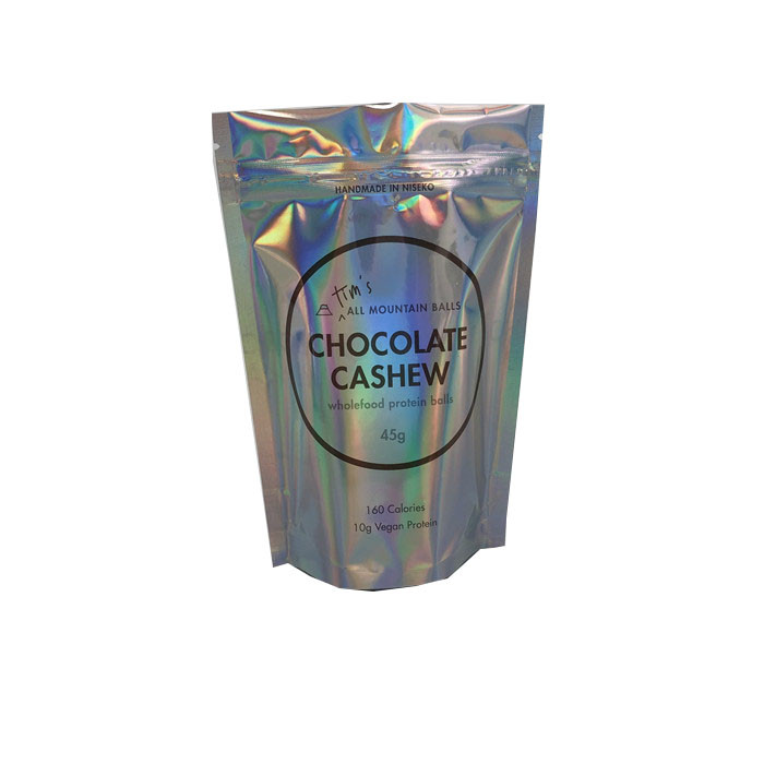 Borsa di plastica laminata olografica delle palle della proteina dei sacchetti di Mylar della serratura dello zip su misura vendita all'ingrosso