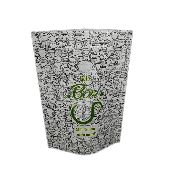 L'abitudine lucida 500g di rivestimento sta sulla borsa della chiusura lampo del sacchetto per l'imballaggio biscotto/del caffè