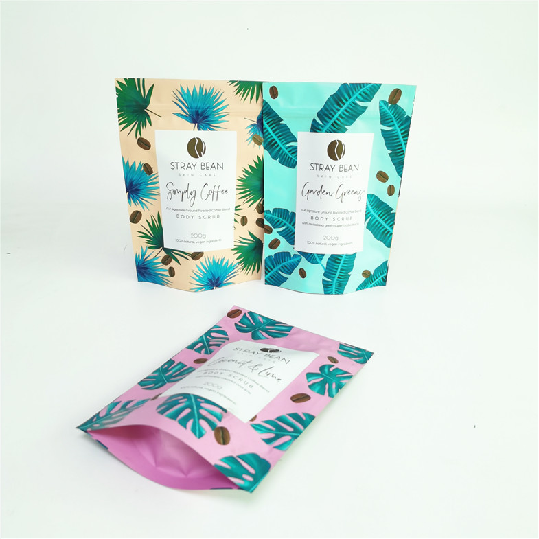 Il fronte su misura del sale del caffè di Doypack sfrega il corpo d'imballaggio di Suger della borsa sfrega la borsa d'imballaggio