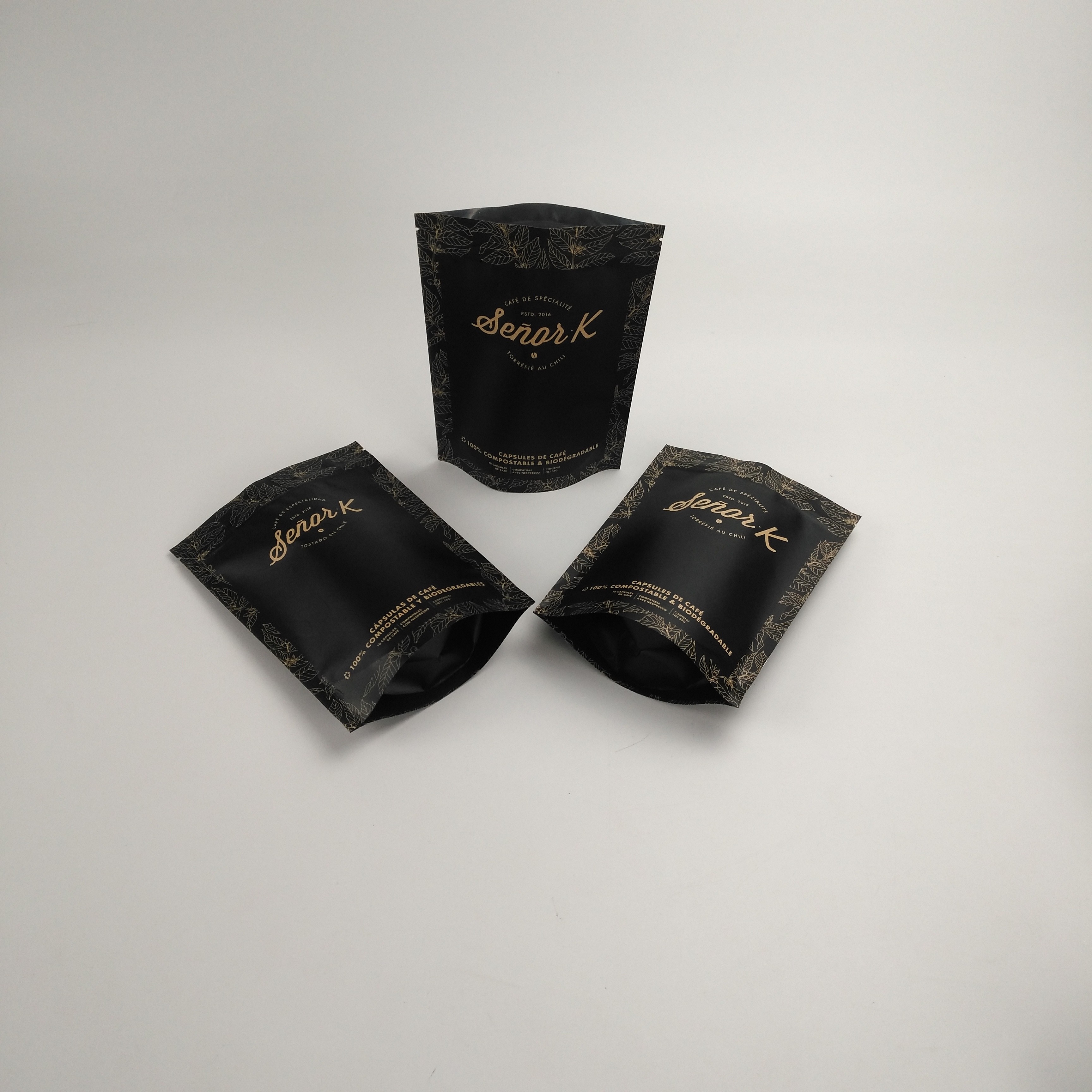 Supporto su misura sul caffè d'imballaggio Bean Coffee Tea Packaging Pouch delle borse del caffè della carta kraft di Brown