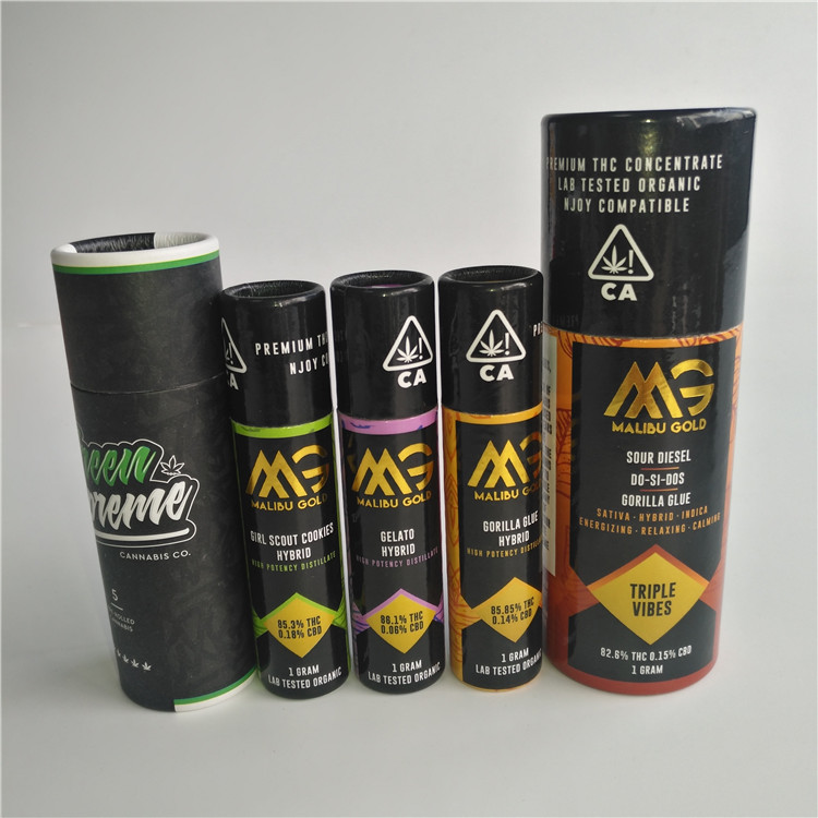 Scatola di carta su ordinazione per il E-liquido di 10ml 30ml 50ml e contenitore d'imballaggio di cilindro della metropolitana della carta della bottiglia di olio di Cbd per l'imballaggio di Hepm