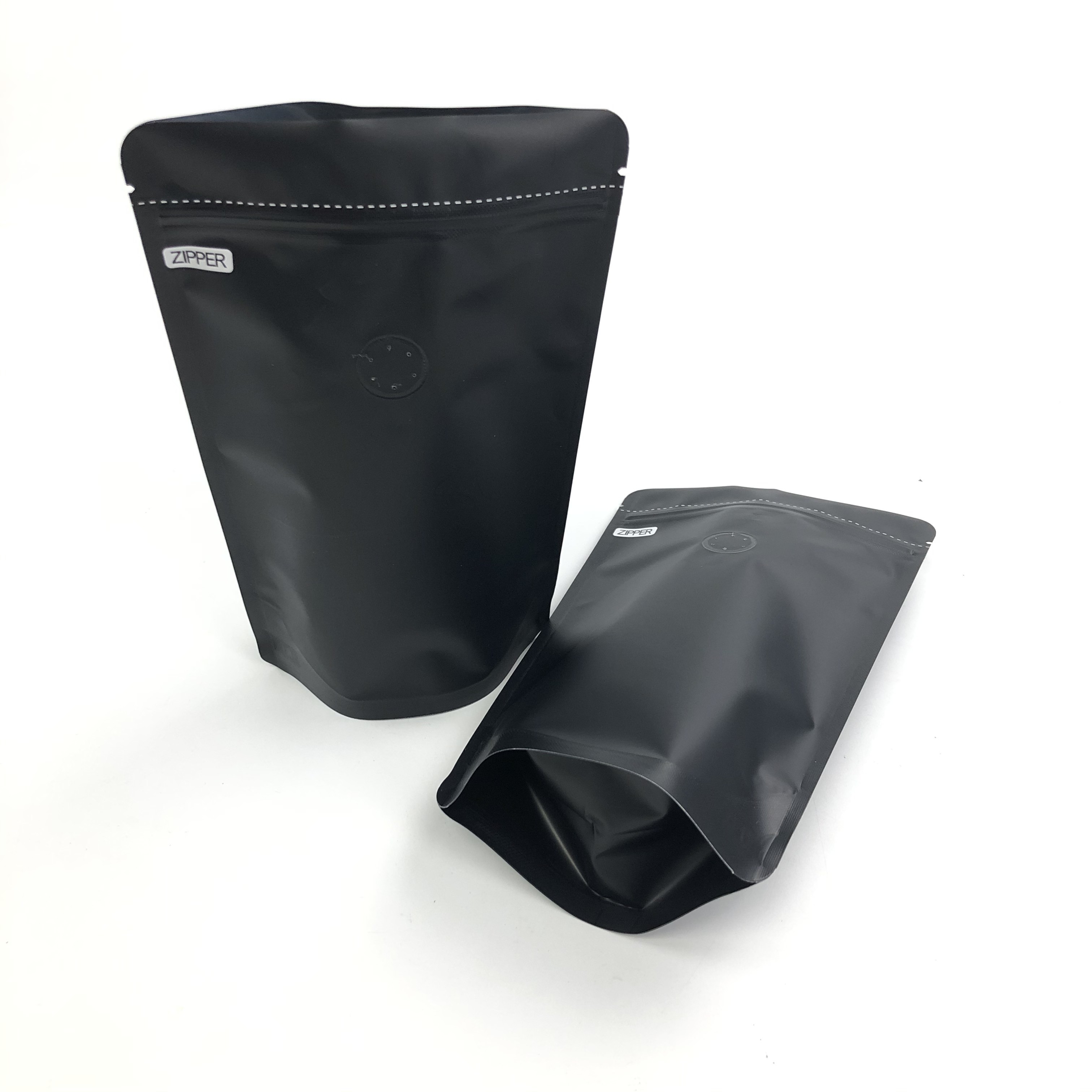 Supporto su ordinazione di Logo Size Resealable Aluminum Foil del nero 250G dell'OEM su con le valvole di degassamento per caffè Bean Packaging Pouch