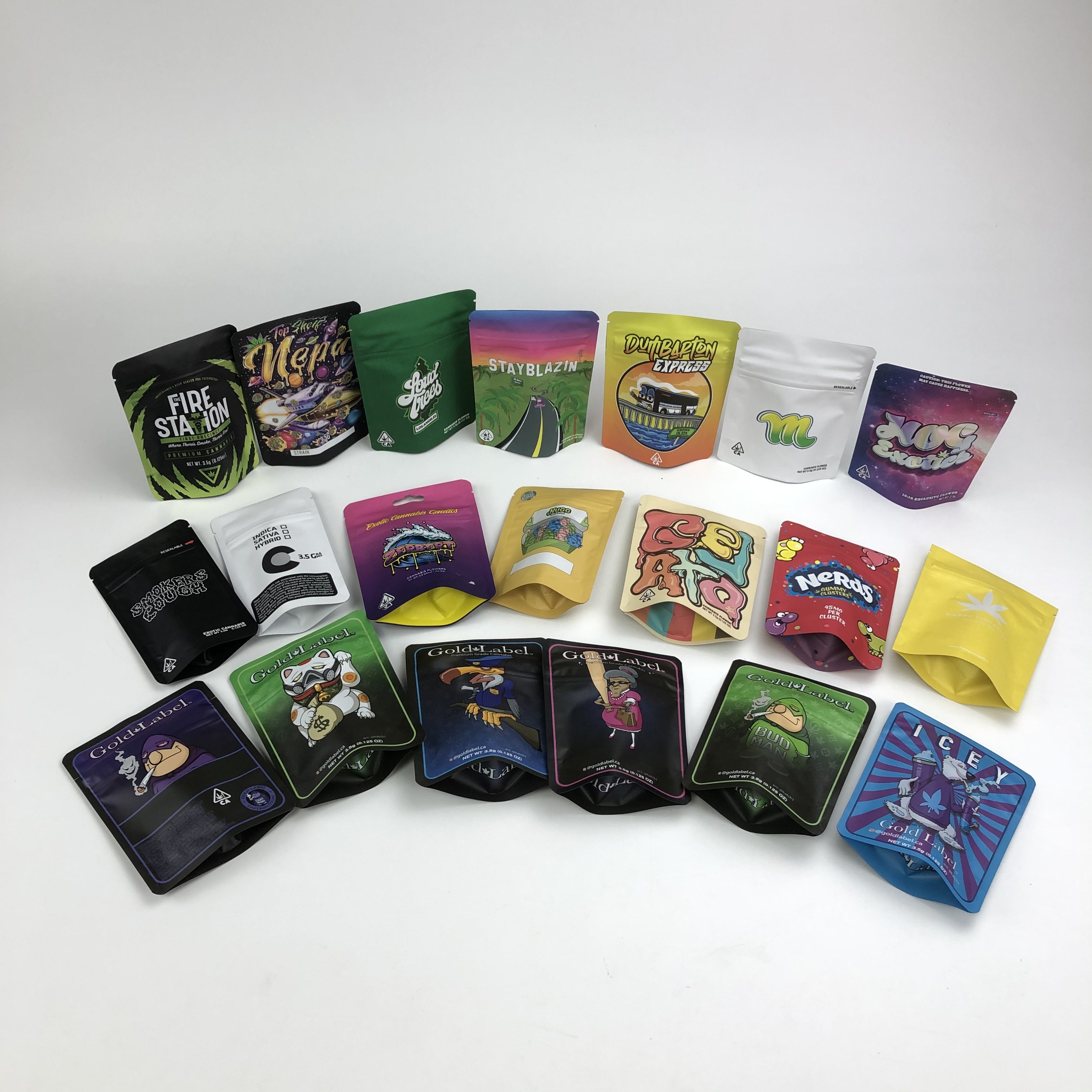 i biscotti della prova dell'odore di 100micron VMPET insaccano 3.5g 7g 14g Cannabies Mylar