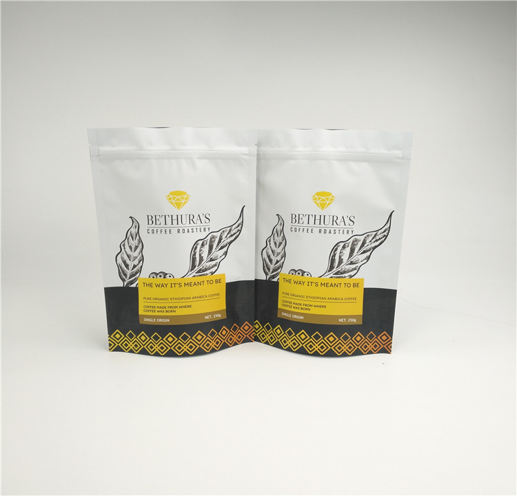 borsa laterale riutilizzabile di Mylar del rinforzo di 140mic MOPP per i chicchi di caffè