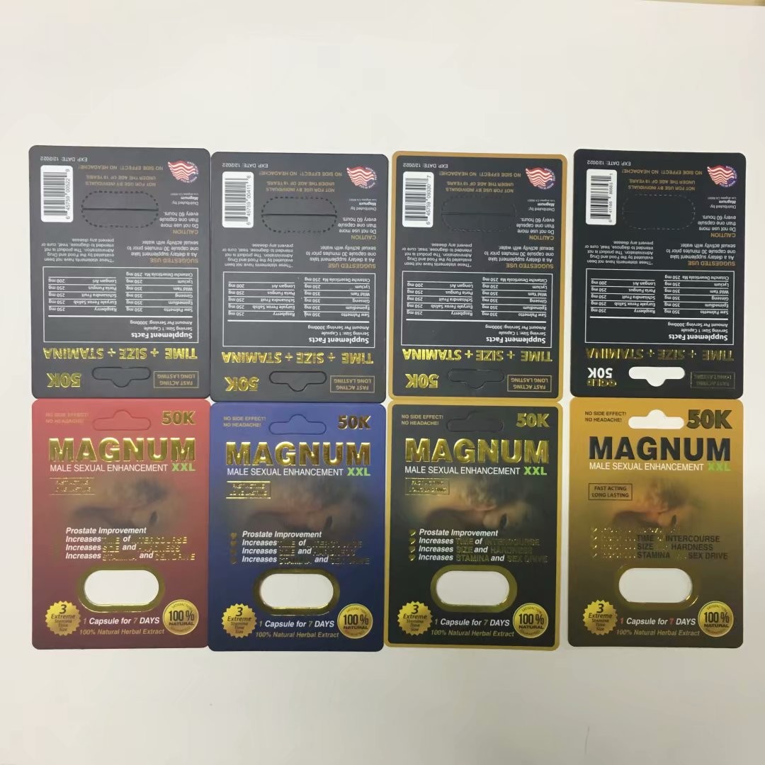 La carta su misura del magnum di quattro colori carda le scatole di carta per l'imballaggio delle capsule della pillola