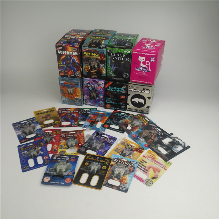 La bolla 3d di spessore di MOPP 350g carda la pillola maschio di potenziamento di rinoceronte