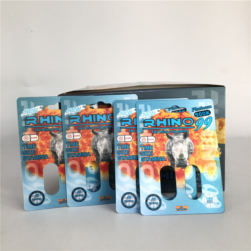 Rinoceronte 99 carte di rinoceronte del foro 3D del doppio 500k per la pillola maschio di potenziamento