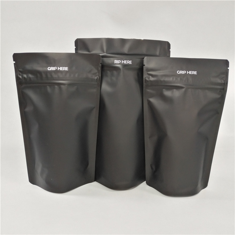 Il supporto nero su ordinazione sullo zip innocuo per i bambini insacca i sacchetti di plastica che imballano le borse commestibili del fiore della canapa dell'erbaccia della prova dell'odore