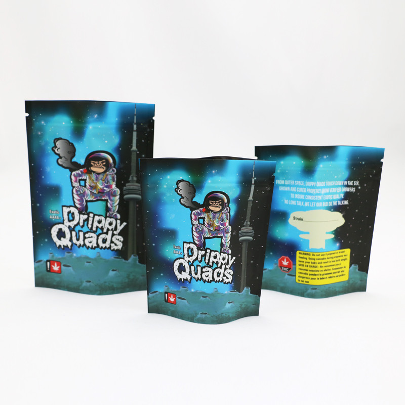 L'odore della chiusura lampo della stagnola rinforza la borsa d'imballaggio dell'erbaccia di CMYK Mylar