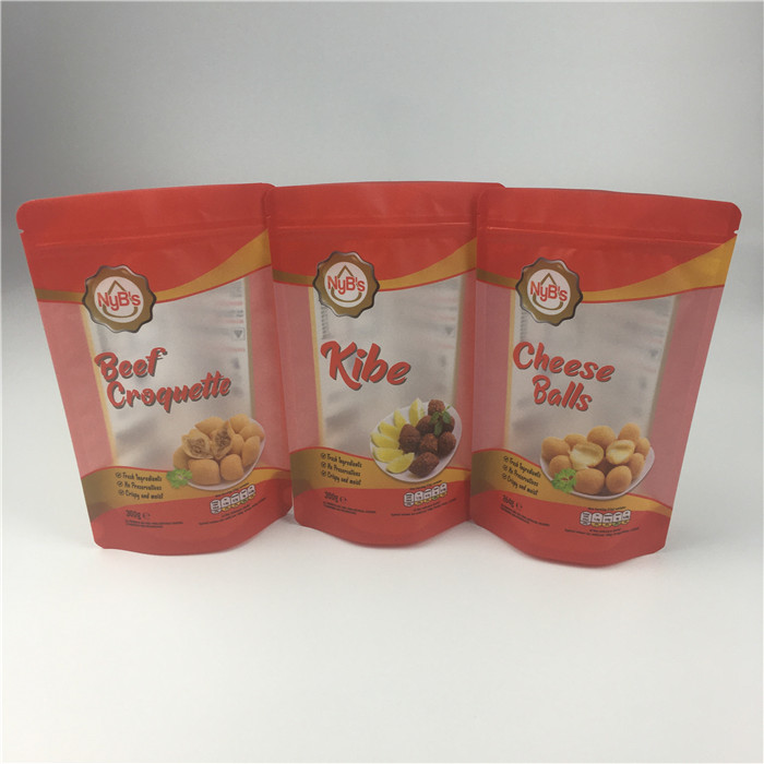 Borsa a chiusura lampo glassata CMYK del di alluminio della finestra 120micron VMPET