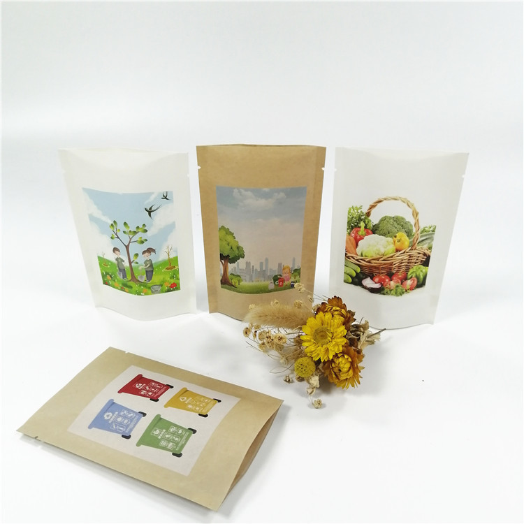 Borsa d'imballaggio biodegradabile di carta kraft di 100mircon VMPET