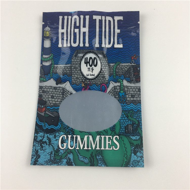 L'odore stampato su ordinazione del sacchetto di Mylar dell'erbaccia a chiusura lampo laterale della guarnizione tre rinforza commestibile