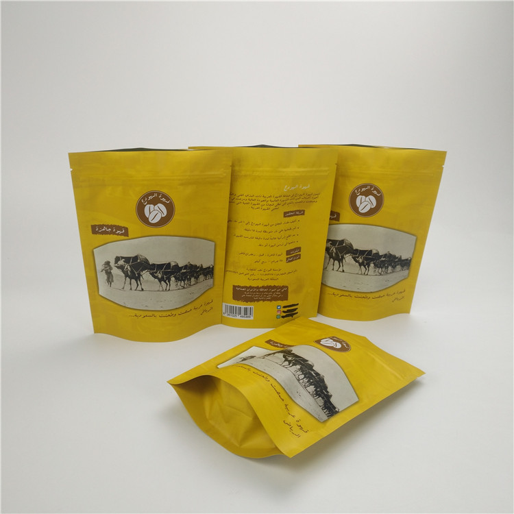 Del commestibile del supporto borse stampate su ordinazione Matte Effect Coffee Bags risigillabile della stagnola della chiusura lampo su